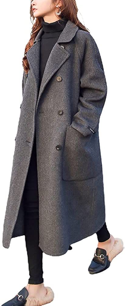 This Women's Gray Double Breasted Winter Trench Coat is precisely crafted for the colder months. With its classic double-breasted styling, high-neck collar, and long-sleeved cut, this coat will keep you warm and comfortable with the perfect mix of style and function. Imported Polyester+Spandex Dry Clean Only Button Closure Brand Size Dress Bust Waist Hip XS 0-2 31-32.5'' 23-24'' 31-34" S 4--6 33-35'' 25-26'' 35-37" M 8--10 35-36'' 27-28'' 38-39" L 12--14 38-40'' 29-31'' 40-42" XL 14-16 40-42'' 33.5-36'' 44-46" 2XL 18-20 42-44'' 37-40'' 47-50" 3XL 22-24 44-46'' 41-46'' 51-55" 4XL 26-28 46-48'' 47-50'' 56-60" Fall Outerwear With Double Button And Stand Collar, Gray Winter Outerwear With Button Cuffs, Gray Pea Coat With Buttons For Winter, Winter Long Sleeve Single Breasted Pea Coat, Winter Single-breasted Long Sleeve Pea Coat, Double-breasted Wool Coat, Gray Single Breasted Long Sleeve Pea Coat, Gray Single-breasted Pea Coat, Winter Pea Coat With Double-breasted Button Fastening