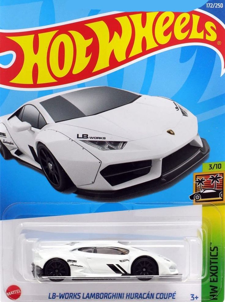 a white toy car with the name hot wheels on it