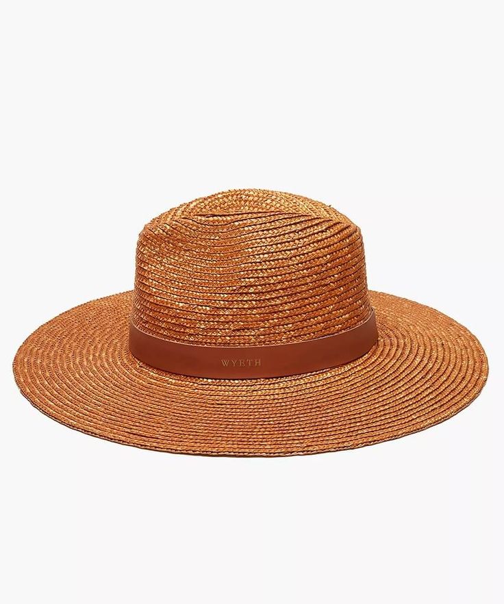 RESTOCK-BESTSELLER! These beautiful colored panama style hats are oh so chic with a leather band detail. The 100% wheat straw design will last for seasons to come for endless shade on a hot summer day. Classic panama style hat 100% wheat straw Genuine leather band Bonus: You can customize the fit using the size adjuster hidden in the sweatband under the label . Founded by husband-and-wife duo Michael Hagen and Hedda Staines, Wyeth is inspired by the laid-back lifestyle of the California coast. T