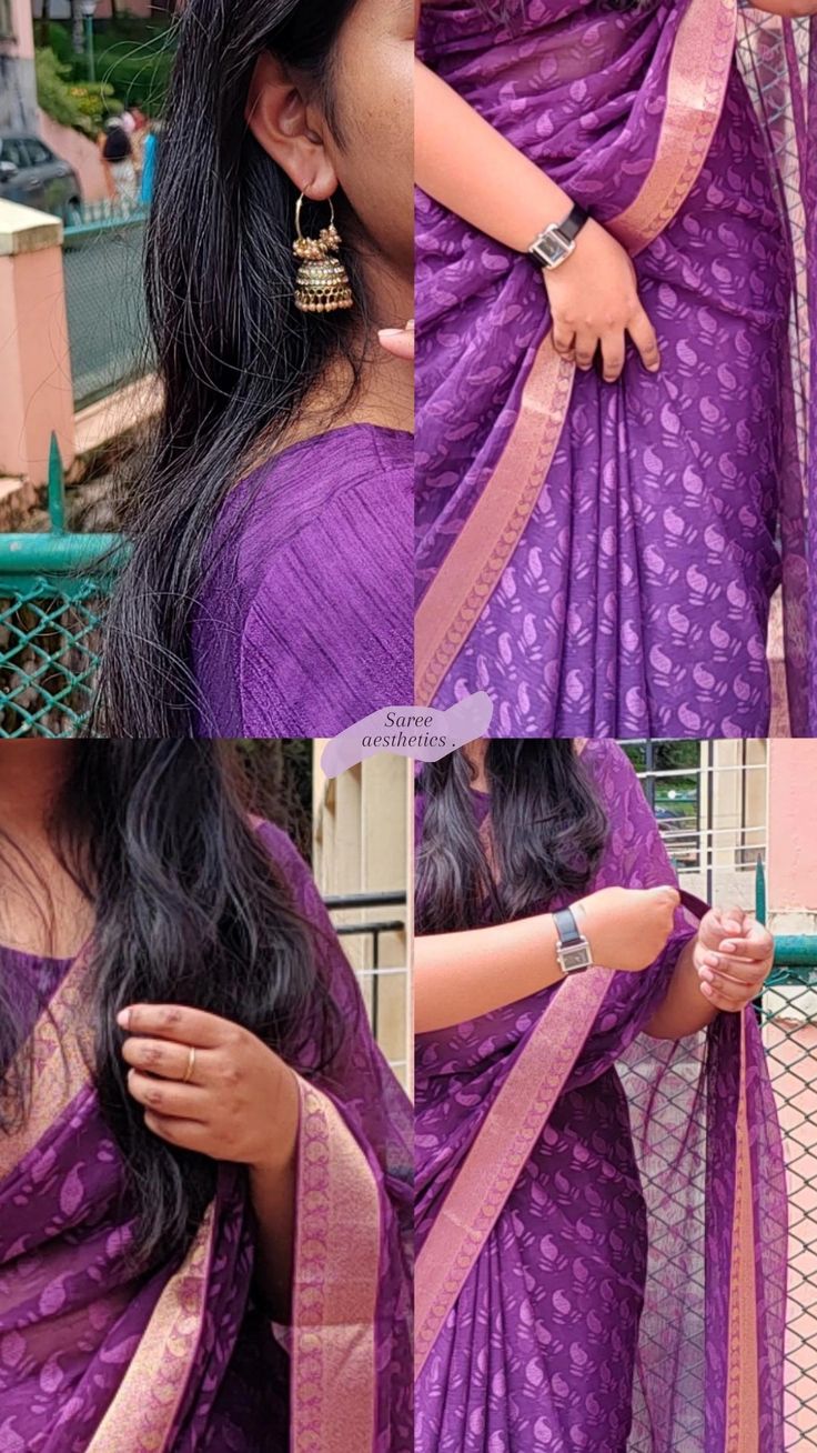 an image of a woman wearing a purple sari