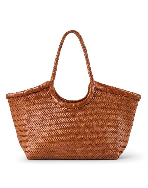 nantucket-tan-woven-leather-bag_product.jpeg Woven Leather Bag, Lela Rose, Ag Jeans, Weekend Trip, Printed Shirt Dress, The Seaside, Leather Weaving, Basket Bag, City Prints