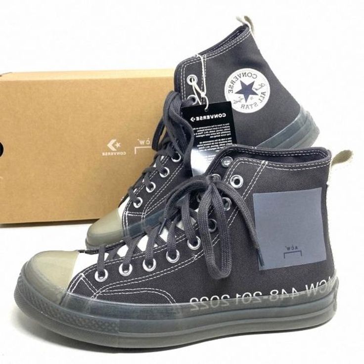 Converse Chuck 70 For Women Shoe High Top Sneakers Skate Gray Canvas A02277c Brand New With Box. 100% Authentic! Converse Collides With The Avant-Garde Label A-Cold-Wall On A Refreshed Take On The Classic Chuck 70 Hi. The Premium Sneaker Takes On A Futuristic Aesthetic With A Minimalist Palette. The Canvas Upper Features A Reflective Film Print At The Lateral. Metallic Alphanumeric A-Cold-Wall Branding Code Is Seen Above The Foxing And Co-Branded Sockliner. A Heel Pull Is Seen At The Backstay An Gray Casual Sneakers With Flat Heel, Casual Gray Sneakers With Flat Heel, Ankle-high Canvas Shoes With Laces For Streetwear, Gray Skate Shoes With Vulcanized Sole And Round Toe, Gray Skate Shoes With Vulcanized Sole, Gray Canvas Shoes With Vulcanized Sole And Round Toe, Gray Canvas Shoes With Vulcanized Sole, Streetwear Skate Shoes With Rubber Sole And Flat Heel, Streetwear Skate Shoes With Rubber Sole