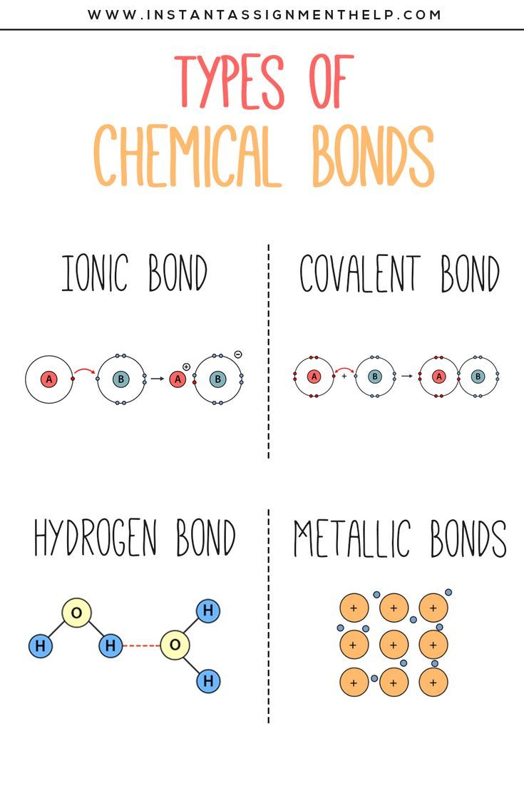 Types of Chemical Bonds Organic Chemistry Notes, Chemical Bonds, Medical Terminology Study, Top Grades, Chemistry Study Guide, Chemistry Basics, Study Chemistry, Chemistry Classroom, Chemistry Education