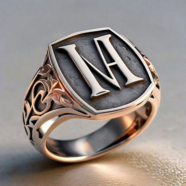 Discover our exquisite Custom Initial Letter Vintage Monogram Silver Signet Ring. This unique piece combines the elegance of a vintage ring with the personal touch of an initial letter ring. Crafted from high-quality silver, our monogram ring is the perfect custom ring for anyone seeking a timeless and personalized accessory. Whether you're looking for a silver signet ring for yourself or a thoughtful gift, this custom monogram ring is sure to impress. Care instructions: * Keep Jewellery away fr Monogram Signet Ring, Vintage Engraved Ring With Initials For Promise, Vintage Engraved Promise Ring With Initials, Vintage Engraved Initials Promise Ring, Vintage Engraved Initial Ring For Anniversary, Vintage Jewelry With Initials For Promise Ring, Elegant Black Rings With Initials, Vintage Engraved Initial Ring For Promise, Vintage Initial Ring For Gifts