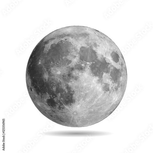 the full moon is shown in black and white