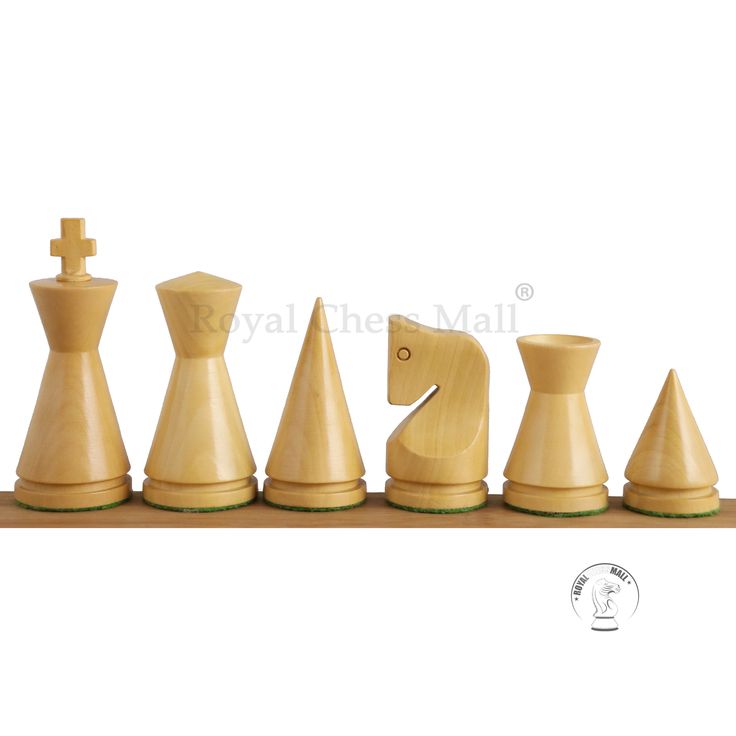 a chess set made out of wooden pieces