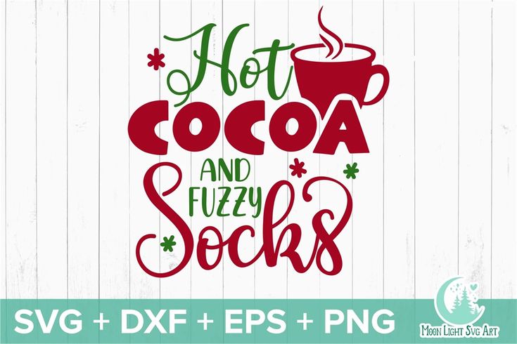 hot cocoa and fuzzy socks svg cut file