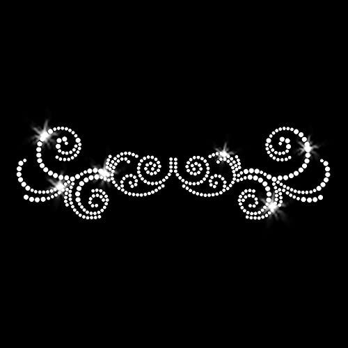 a black background with white swirls and diamonds