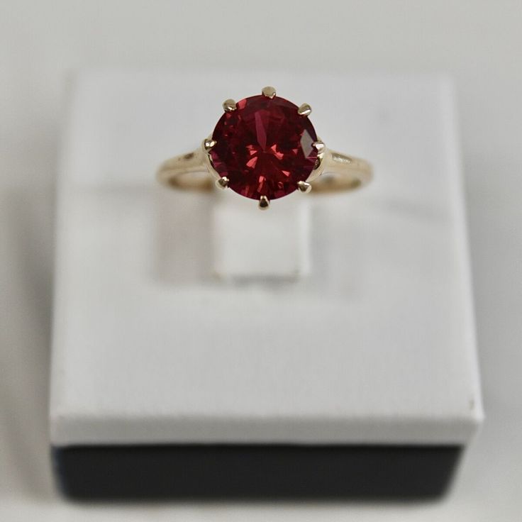 New! 14K Simulant Ruby Solitaire Ring, 1.9 Carat, Vintage, Estate Yellow Gold was just added to eBay. Check it out! #eBay #eBaySeller Classic Red Promise Ring, Vvs Clarity Ruby Ring For Formal Occasions, Classic Ruby Ring With Round Stone For Formal Occasions, Classic Yellow Gold Topaz Promise Ring, Timeless Red Rings With Brilliant Cut, Ruby Ring With Vvs Clarity For Formal Occasions, Formal Ruby Ring With Diamond Cut In Yellow Gold, Classic Formal Rings With Round Stone, Classic Formal Ring With Round Stone