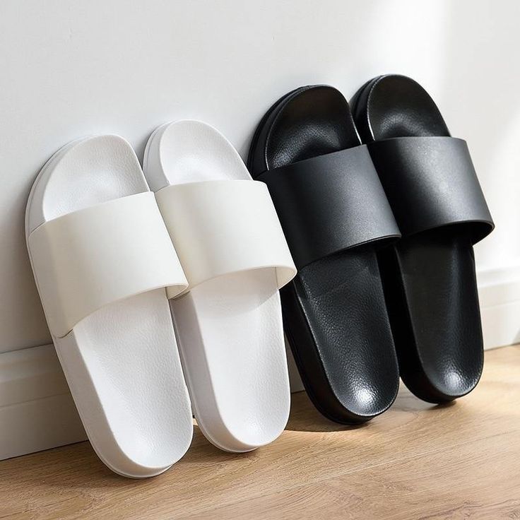 Casual Summer Slippers, Slide Flip Flops, White Slippers, Men Slippers, Dr Shoes, Men's Slippers, Women Slides, Black And White Shoes, White Platform