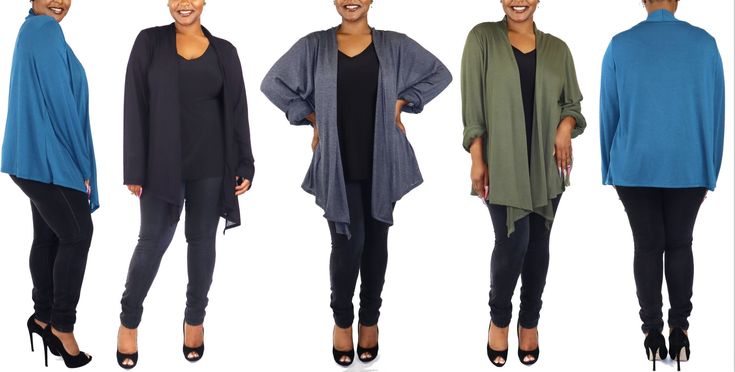 "Made in USA , this light weight asymmetrical jacket duster is comfortable and soft. Just for layering to wear with Jeans or skirts. Will keep you cozy and comfortable due to ample stretch in the knitted fabric. Size : 1xl : Bust 23\" around, Length 26\" - 32\", Hips free 2xl : Bust 24\" around, Length 26\" - 32\", Hips free 3xl : Bust 26\" around, Length 26\" - 32\", Hips free 4xl : Bust 27\" around, Length 27\" - 34\", Hips free 5xl : Bust 28\" around, Length 28\" - 35\", Hips free 6xl : Bust Casual Spring Cardigan With Asymmetrical Hem, Casual Cardigan With Asymmetrical Hem For Fall, Oversized Lagenlook Outerwear With Asymmetrical Hem, Oversized Asymmetrical Hem Lagenlook Outerwear, Long Stretch Outerwear For Layering, Casual Asymmetrical Hem Cardigan For Layering, Spring Cardigan With Asymmetrical Hem For Layering, Asymmetrical Hem Cardigan For Spring Layering, Versatile Long Outerwear For Layering