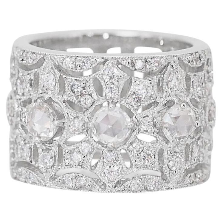 a white gold and diamond ring