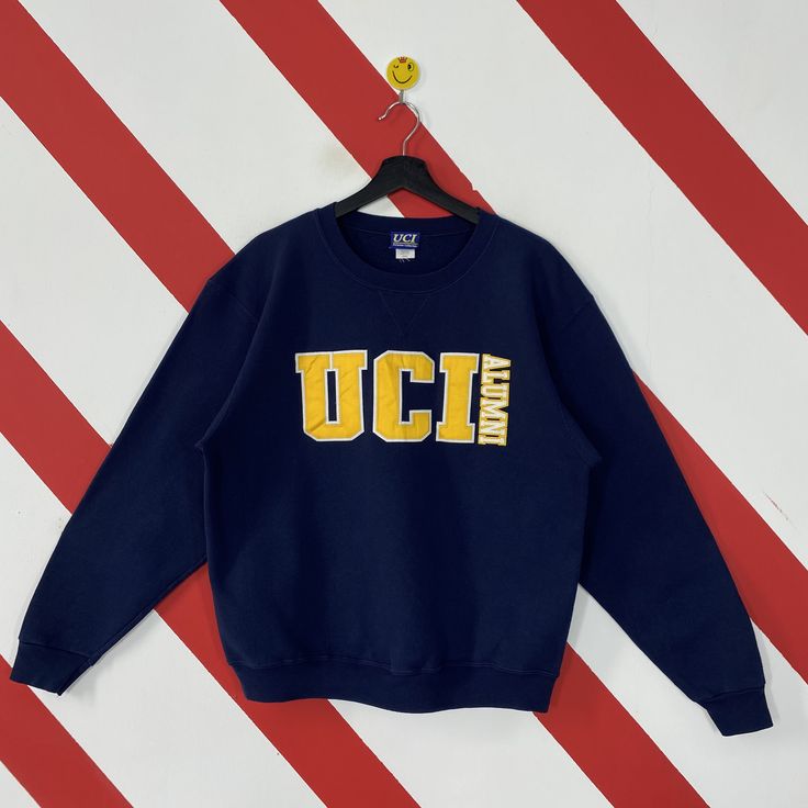 Vintage University California Irvine Sweatshirt Irvine Crewneck Irvine Sweater University Irvine Anteaters Patch Embroidered Logo Blue Small Brand Name :- University California Irvine  📌 Tag Size :- Small Manual Measurement :- WIDTH (armpit to armpit) :- 22.5 inches / 57cm LENGTH (shoulder to end of garment) :- 25.5 inches / 65cm Condition :- Good Condition 8/10. No Hole, No Stain. 📮DHL EXPRESS = 3-6 business day arrived 🔥SALE SALE SALE🔥 🔥SALE SALE SALE🔥 🛒 PURCHASE 4 ITEM FREE SHIPPING 🛒 PURCHASE 4 ITEM FREE SHIPPING 🛒 PURCHASE 4 ITEM FREE SHIPPING Collegiate College Tops With Embroidered Logo, Collegiate Tops With Embroidered Logo For College, Blue Crew Neck Sweatshirt With Embroidered Logo, Blue College T-shirt With Embroidered Logo, Navy Top With Embroidered Logo For College, Crew Neck Top With Embroidered Logo For College, Collegiate Tops With Embroidered Graphics For College, Blue Long Sleeve Sweatshirt With Embroidered Logo, Blue Sporty Sweater With Embroidered Logo