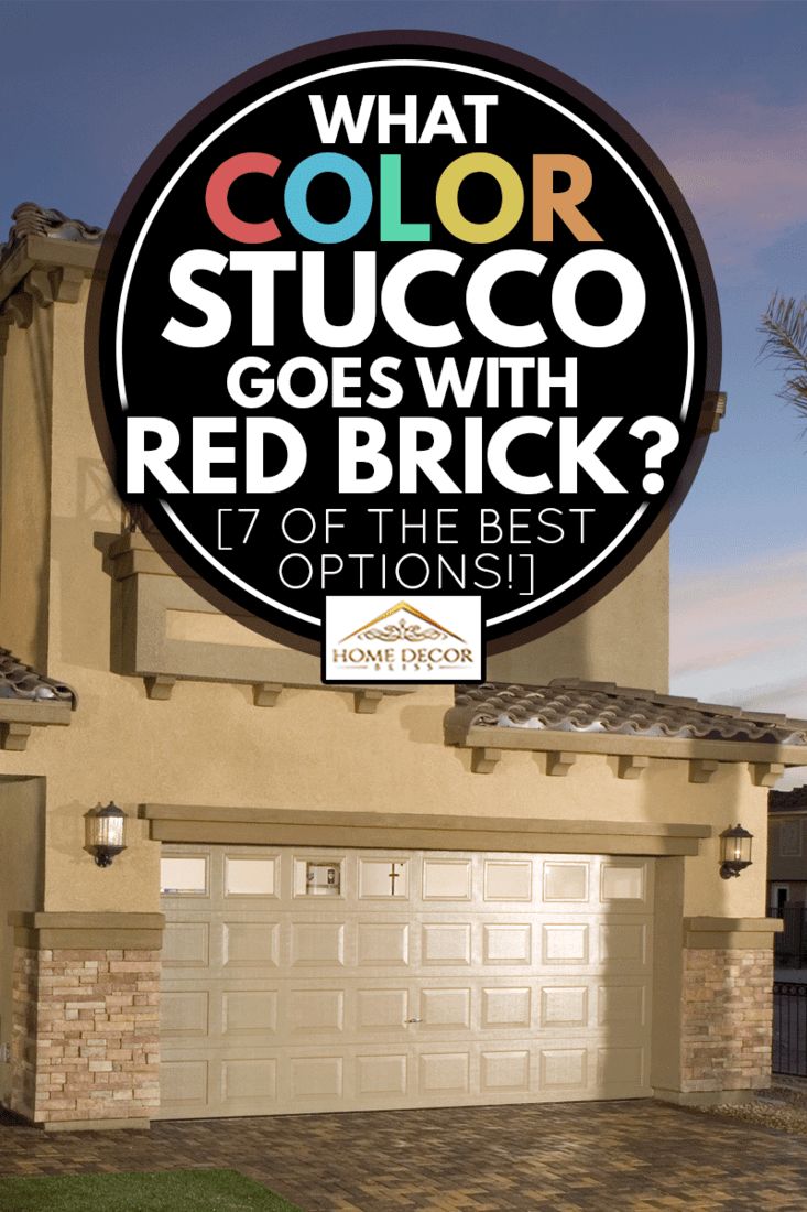 what color stucco goes with red brick? it's the best option