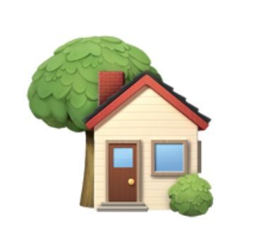 a small house with a tree in front of it