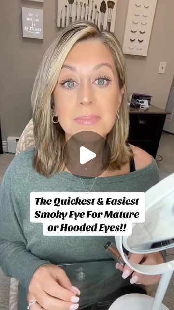 Smokey Eye On Older Women, Smokey Eye Makeup For Over 50, Smoky Daytime Eye, Eyeshadow Makeup Blue Eyes, Beth Dutton Eye Makeup Tutorial, 5 Minute Eye Makeup, Grey Hair Makeup Looks Over 50, Eye Makeup For Over 60 Women, Modern Eyeshadow Looks