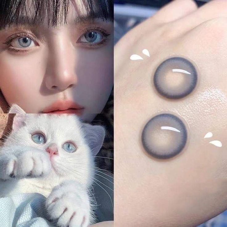 Perfect Color Sweet Natural Blue Gray Contact Lenses SS1889 - SpreePicky Gray Contact Lenses, Korean Contact Lenses, Eye Lens Colour, Mekap Mata, Colored Eye Contacts, Cosmetic Contact Lenses, Kawaii Wigs, Eye Contact Lenses, Grey Contacts