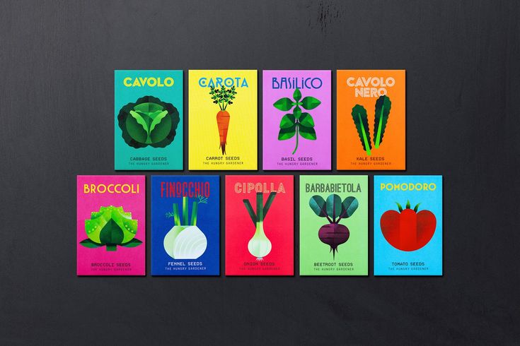 a bunch of different types of vegetables are shown in this poster style set on a black background