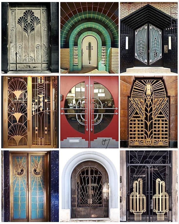 many different types of doors and windows with decorative designs on the front, side or back