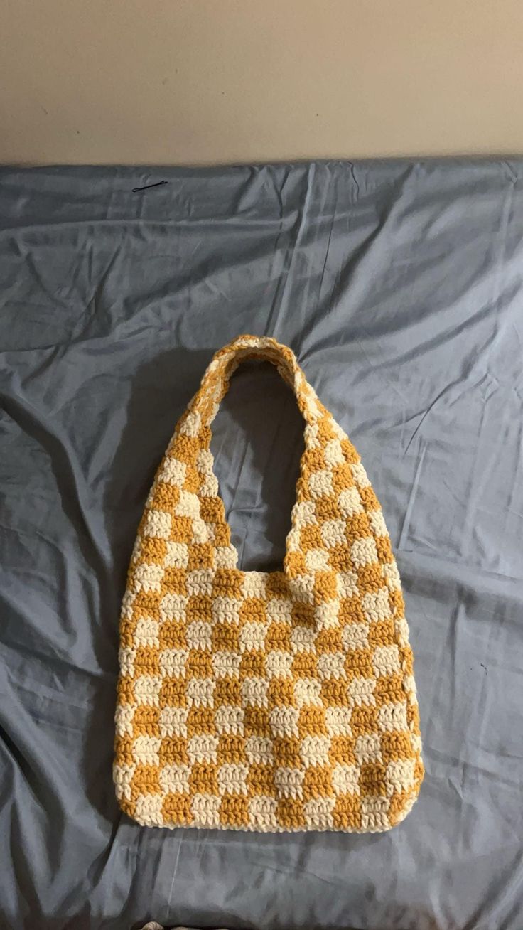 Last one left because I'm not making these at the moment If you have any question or suggestions please reach out me, I'm happy to respond💛 If you need better demonstration of the product also please reach out🌸💛 Trendy Yellow Crochet Bag, Trendy Handmade Yellow Crochet Bag, Trendy Yellow Handmade Crochet Bag, Yellow Square Crochet Bag For Daily Use, Trendy Yellow Crochet Bag For Everyday Use, Trendy Yellow Crochet Bag For Everyday, Checkered Tote Bag, Crochet Checkered, Yellow Shoulder Bag