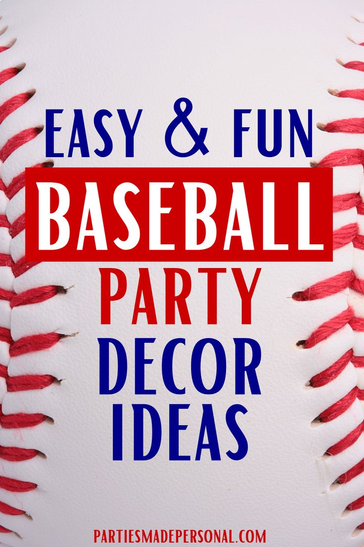 an easy and fun baseball party decor idea