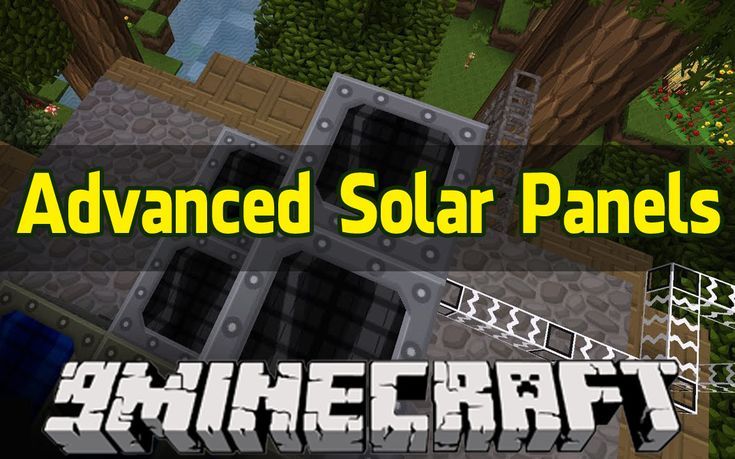 the text advanced solar panels in minecraft