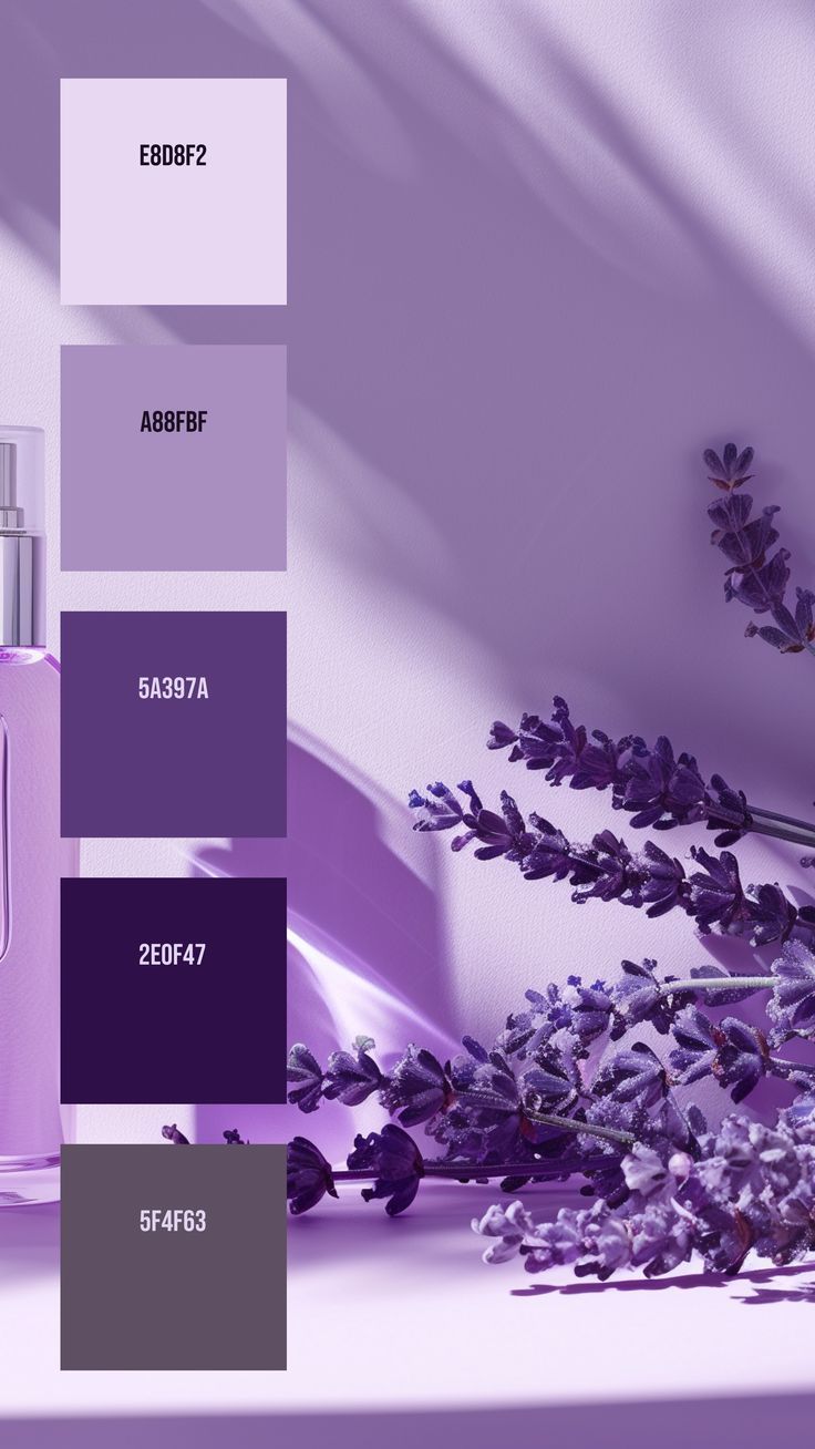 Colors:
E8D8F2
A88FBF
5A397A
2E0F47
5F4F63 Aesthetic Setup, Silver Color Palette, Paint Color Combos, Flat Color Palette, Silver Spray, Purple Palette, Purple Tone, Purple Color Palettes, Hex Color Palette