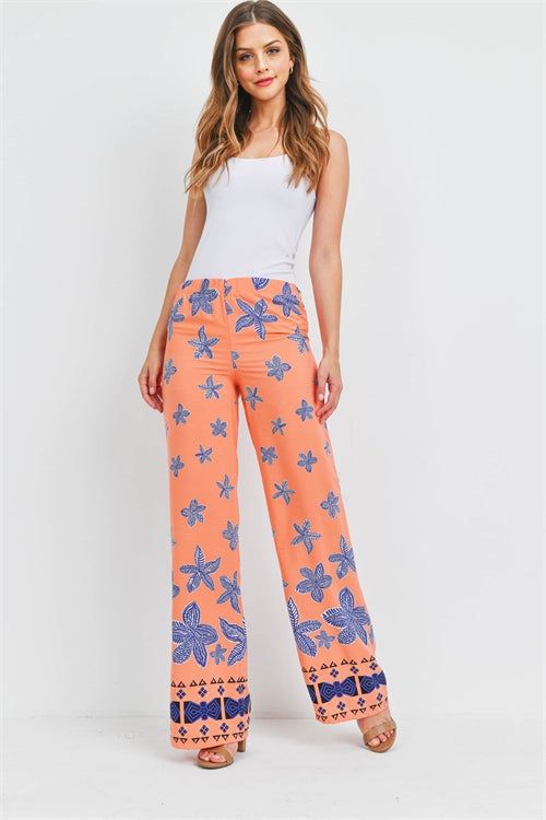 Stretch waistband floral print wide leg pants. Print Wide Leg Pants, Printed Wide Leg Pants, Pants Large, Floral Pants, Leg Pants, Online Boutique, Wide Leg Pants, Wide Leg, Floral Print