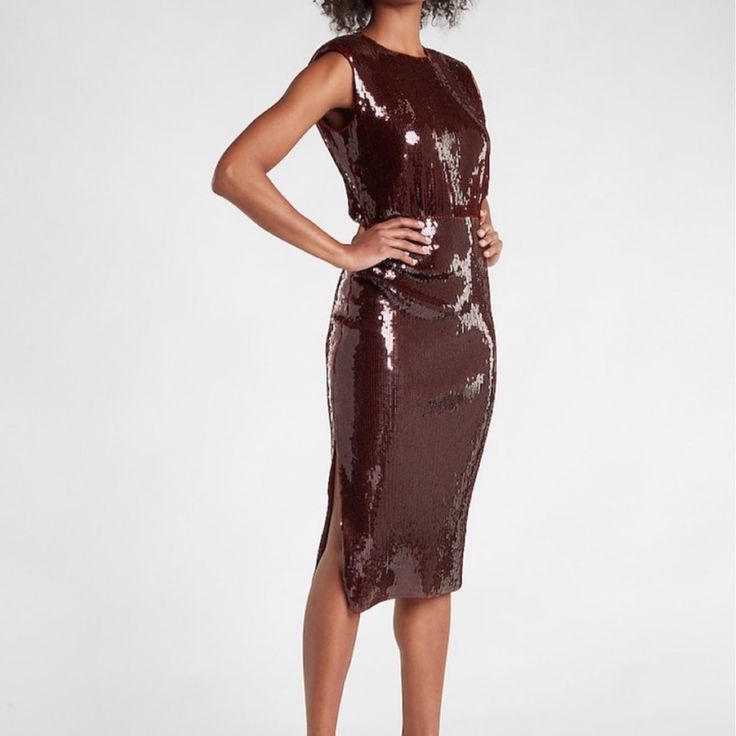 Nwt Stunning Sequin Dress, Perfect For A Holiday Party Or New Year’s Eve. Stretchy Bodycon Style Allows For Comfort And Flexible Sizing Fitted Sleeveless Midi Dress For Holiday Party, Sleeveless Midi Dress For Holiday Party In Spring, Sleeveless Midi Dress For Holiday Night Out, Holiday Sheath Midi Dress For Cocktail, Festive Chic Knee-length Midi Dress, Cocktail Sheath Midi Dress For Holiday, Holiday Cocktail Sheath Midi Dress, Chic Sleeveless Midi Dress For Holiday Party, Sleeveless Cocktail Midi Dress For Holiday