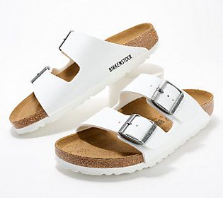 Instantly recognizable (and supremely comfortable) these two-strap sandals boast a timeless design that goes with everything from skinny denim to maxi dresses. From Birkenstock. Summer Birkenstock, 2024 List, Birkenstock Leather, Two Strap Sandals, Amazing Shoes, Shoe Wishlist, Cute Nike Shoes, School Clothes, Cute Outfits For School