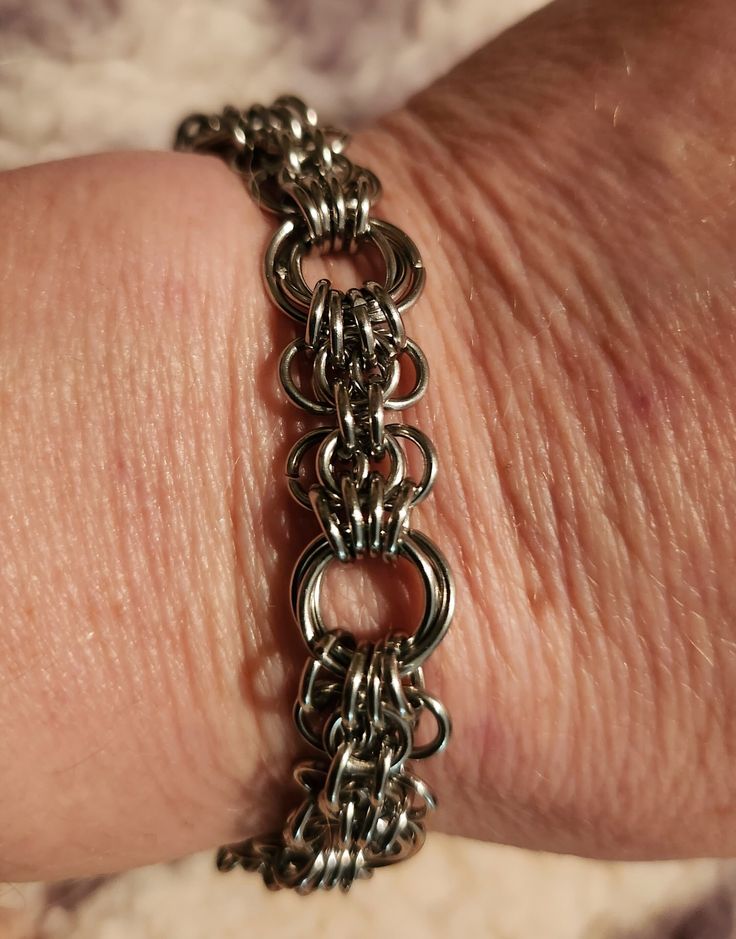 These chainmaille bracelets are a reminder that, "You Are Not Your Chains". We all have a story, but the events of that story does not dictate our destiny. Each of the patterns have been designed with the healing journey in mind and made by hands that have walked the path of healing. These bracelets make great gift for the mom, sister, friend, mentor in your life. We can't wait to join those on the road to wholeness! Chainmaille Bracelet, Chain Mail, Wire Bracelet, Healing Journey, Bracelet Handmade, Chain Link Bracelet, On The Road, Bracelet Making, Chain Bracelet