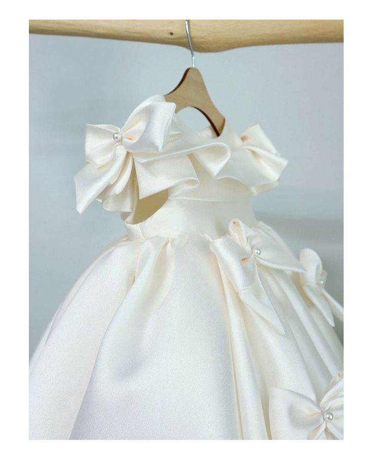 Get 10% off now! Buy elegant satin flower girl dress with bow knot at cheap price online. Free stable shipping and pro custom service since 2009. Satin Princess Dress For Dress-up, Princess Style Satin Bridesmaid Dress, Satin Princess Bridesmaid Dress, Princess Satin Bridesmaid Dress, Satin Princess Dress With Ruffles, Elegant Baptism Dress With Bow For Party, Elegant Cream Princess Dress For Bridesmaid, Satin Princess Dress With Satin Bow, Princess Style Pageant Dress With Satin Bow