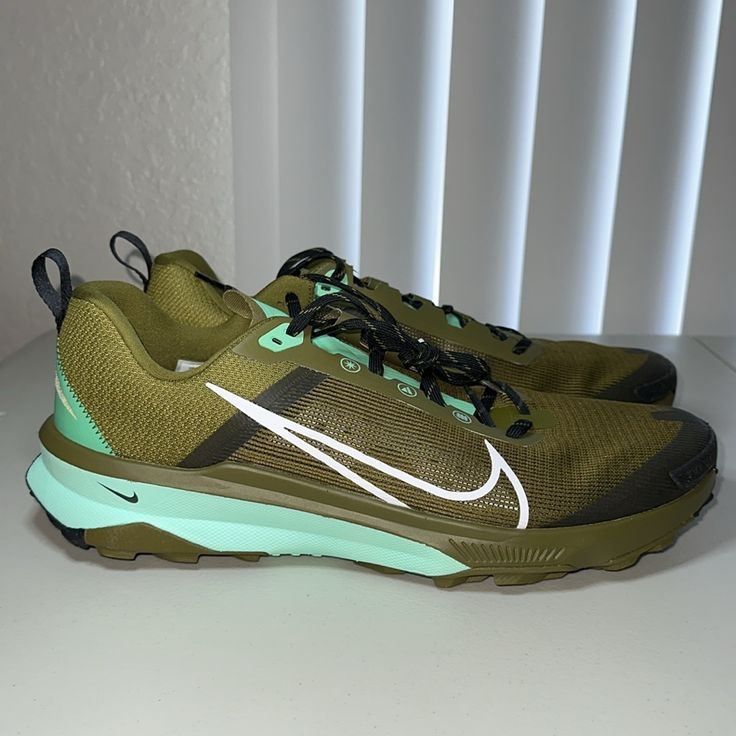 Nike React Terra Kiger 9 New, Size 14, Very Comfy, Last One! Dr2693 300 Green Dynamic Lace-up Running Shoes, Dynamic Green Lace-up Running Shoes, Nike Trail Running Shoes With Round Toe, Green Low-top Athletic Fit Running Shoes, Nike Trail Running Shoes With Cushioned Footbed For Outdoor, Green Low-top Walking Shoes For Jogging, Athletic Fit Green Low-top Running Shoes, Green Athletic Fit Low-top Running Shoes, Green Lace-up Running Shoes With Boost Midsole