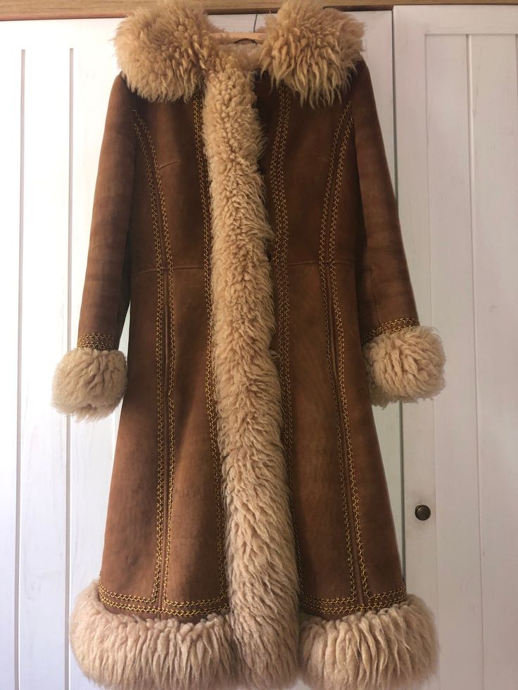 60s Outfit, 70s Coat, 1970s Coat, 1960s Coat, Brown Fur Coat, Penny Lane Coat, Princess Coat, Fur Coat Vintage, Rocker Chic