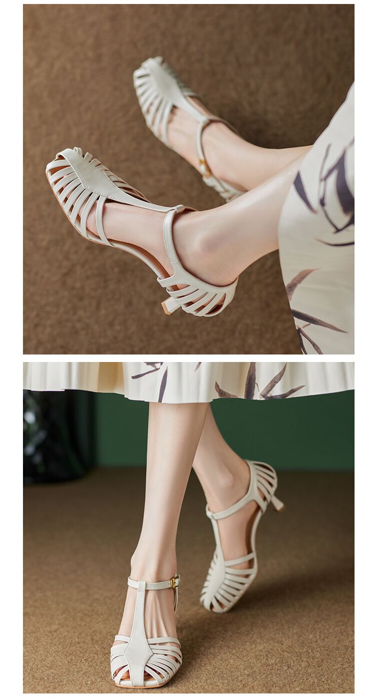 CHIKO Jamahl Square Toe Stiletto T-Strap Shoes Summer Court Shoes With Heel And Ankle Strap, Summer Court Shoes With Ankle Strap, Summer Ankle Strap Court Shoes With Removable Insole, White Leather Kitten Heels With Ankle Strap, Spring Closed Toe Kitten Heels With Heel Loop, Leather Mary Janes With Ankle Strap For Summer, Chic T-strap Mary Janes For Spring, Chic Spring T-strap Mary Janes, Summer Mary Janes With Leather Sole