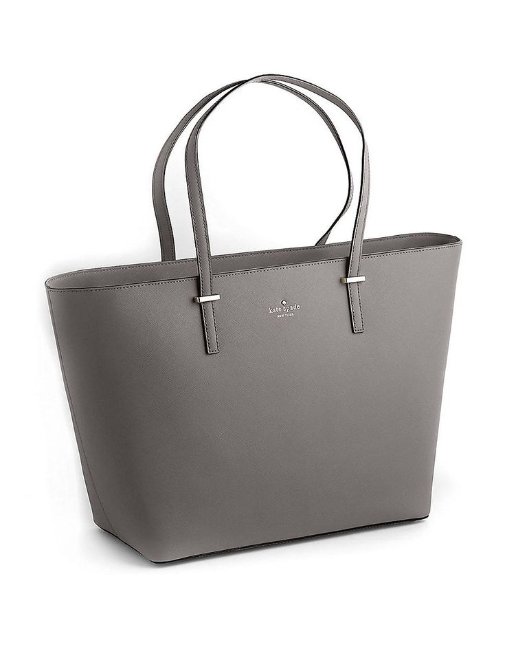 Kate Spade Cedar Street Medium Harmony Leather Tote Bag in Gray (grey) Lawyer Life, New York Tote Bag, New York Tote, School Tote, Designer Purses, Kate Spade Totes, Kate Spade Tote Bag, Handbag Heaven, Women's Watches