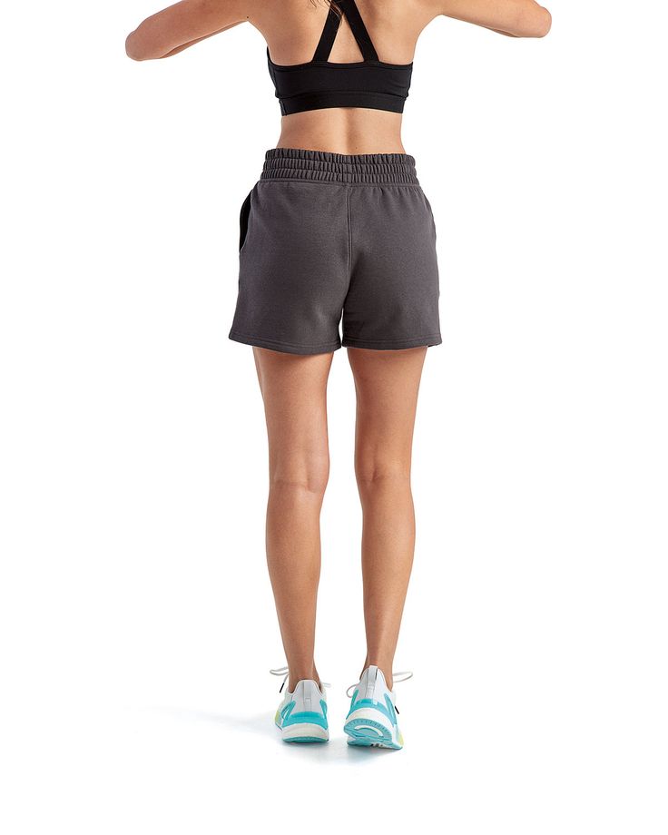 Ladies' Maria Jogger Short - CHARCOAL - XS | TriDri Women's Maria Jogger Short in Charcoal Size XS | 60/40 cotton/polyester fleece Sporty Gray Cotton Shorts, Gray Cotton Activewear With Built-in Shorts, Gray Cotton Athletic Shorts, Gray Cotton Workout Bottoms, Gray Cotton Workout Shorts, Gray Cotton Athleisure Shorts, Casual Gray Sweat-resistant Bottoms, Cotton Workout Shorts With Comfort Waistband, Workout Cotton Shorts With Comfort Waistband