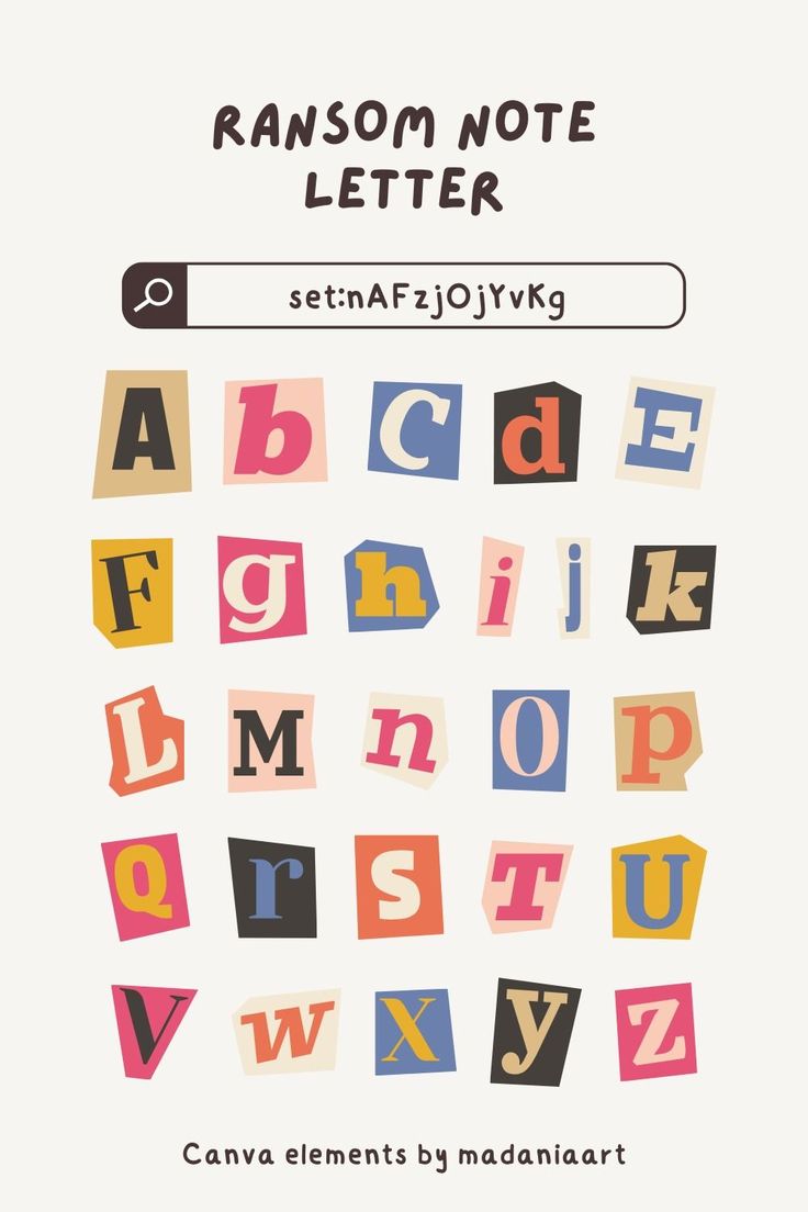 an image of some type of alphabets with the letters in different colors and shapes