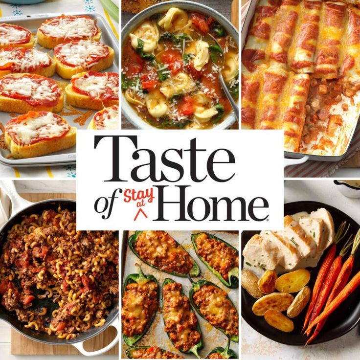 the cover of taste of home cookbook, with pictures of various dishes and vegetables