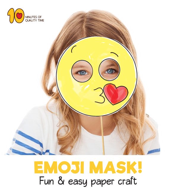 Kiss Emoji Printable Mask Template Free Emoji Printables, Emoji Printables, Emoji Mask, Paper Mask Template, Emoji Craft, Emoji Diy, Mask Template Printable, Printable Mask, Mask Printable