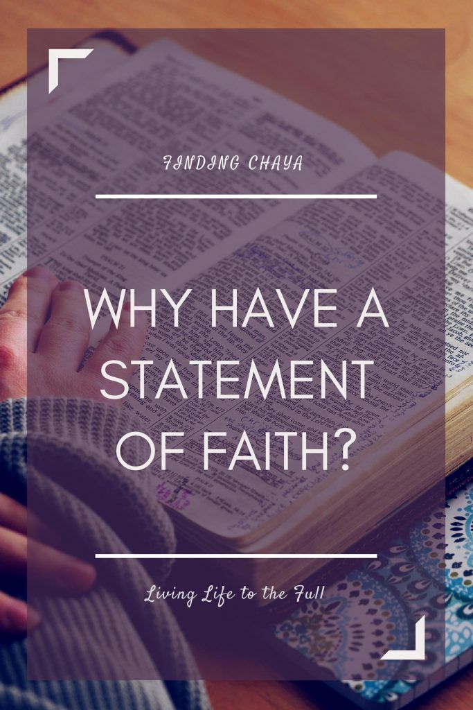 a person reading a book with the words why have a statement of faith?