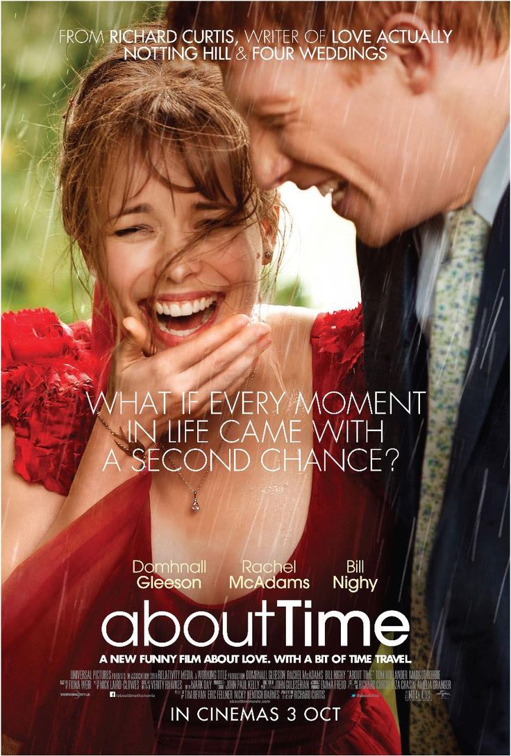 a movie poster with two people in the rain and one woman laughing at her face