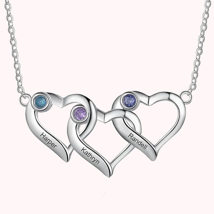 [UNIQUE DESIGN]: This necklace features a delicate heart-shaped design, symbolizing endless love and care. Simple and elegant yet fashionable. 1-5 birthstones further enhance its charm. Colored gemstones symbolize the company of family members. Personalized names can also be engraved on the necklace to give the necklace a warmer feel.
[HIGH QUALITY]: Made of high-quality brass or silver, this necklace is safe and hypoallergenic, ensuring comfort and durability for daily wear.
[SUITABLE FOR ANY O Elegant Birthstone Necklace For Birthday And Valentine's Day, Elegant Birthday Birthstone Necklace For Valentine's Day, Elegant Valentine's Day Birthday Birthstone Necklace, Elegant Valentine's Day Birthstone Necklace For Personalized Gift, Engraved Heart Pendant Necklace For Birthday Gift, Silver Heart Necklace With Hallmark For Birthday, Heart-shaped Birthstone Necklace For Birthday Gift, Sterling Silver Heart Birthstone Necklace For Birthday, Elegant Heart Name Necklace For Birthday