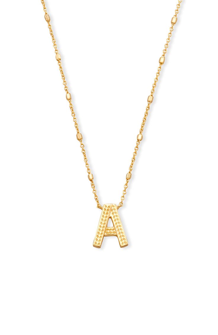 Dainty etching adds a delicate tone to a rhodium-plated initial-pendant necklace that makes a perfect sentimental keepsake or gift for your special someone. 19" length; 1/2" square pendant Rhodium plate Imported Special Someone, Initial Pendant Necklace, Square Pendant, Initial Pendant, Your Special, Kendra Scott, Rhodium Plated, Etching, Gold Metal