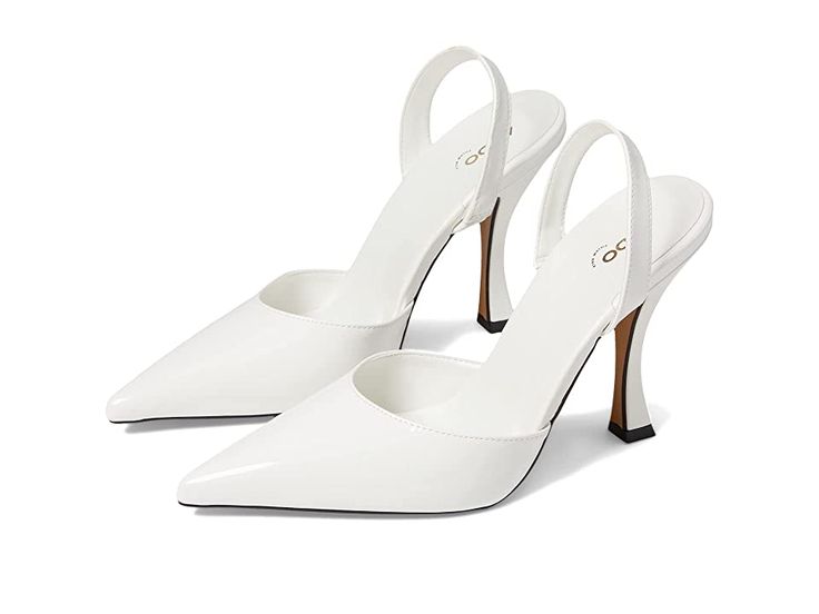 ALDO Zuella - Women's Shoes : White : Look like a diva wearing the stunning ALDO Zuella Heels, perfect to wear on formal and informal occasions. Polyurethane upper and lining. Slingback closure. Pointed toes and stiletto heels. Polyurethane outsole. Made in Brazil. Measurements: Heel Height: 3 3 4 in Weight: 13.404 oz Product measurements were taken using size EU 37.5 (US Women's 7), width B - Medium. Please note that measurements may vary by size. Weight of footwear is based on a single item, n White Slingback Heels, Staple Wardrobe, White Look, Slingback Heels, White Heels, Slingback Heel, Aldo Shoes, Shoes White, Product Reviews