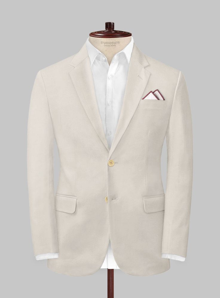 Bring a luxurious edge to your style with the Scabal Light Beige Cashmere Cotton Suit. Expertly crafted with a lavish blend of cashmere and cotton, our suit deliver a thick, serene feel and has a smart beige shade that will give your eveningwear a contemporary twist. So, look your best at any event or dinner with this suit that will make every moment memorable. 
  Look Includes    Scabal Light   Beige     Cashmere     Cotton  Fabric  Two Button Jacket Style  Notch Lapel   Corozo Beige  Buttons Elegant Single-breasted Linen Sport Coat, Elegant Single Button Linen Sport Coat, Timeless Beige Linen Suit, Luxury Beige Blazer For Semi-formal Events, Luxury Beige Suits, Luxury Beige Blazer With Suit Collar, Elegant Linen Blazer For Business, Luxury Beige Single-breasted Suit, Luxury Linen Suits