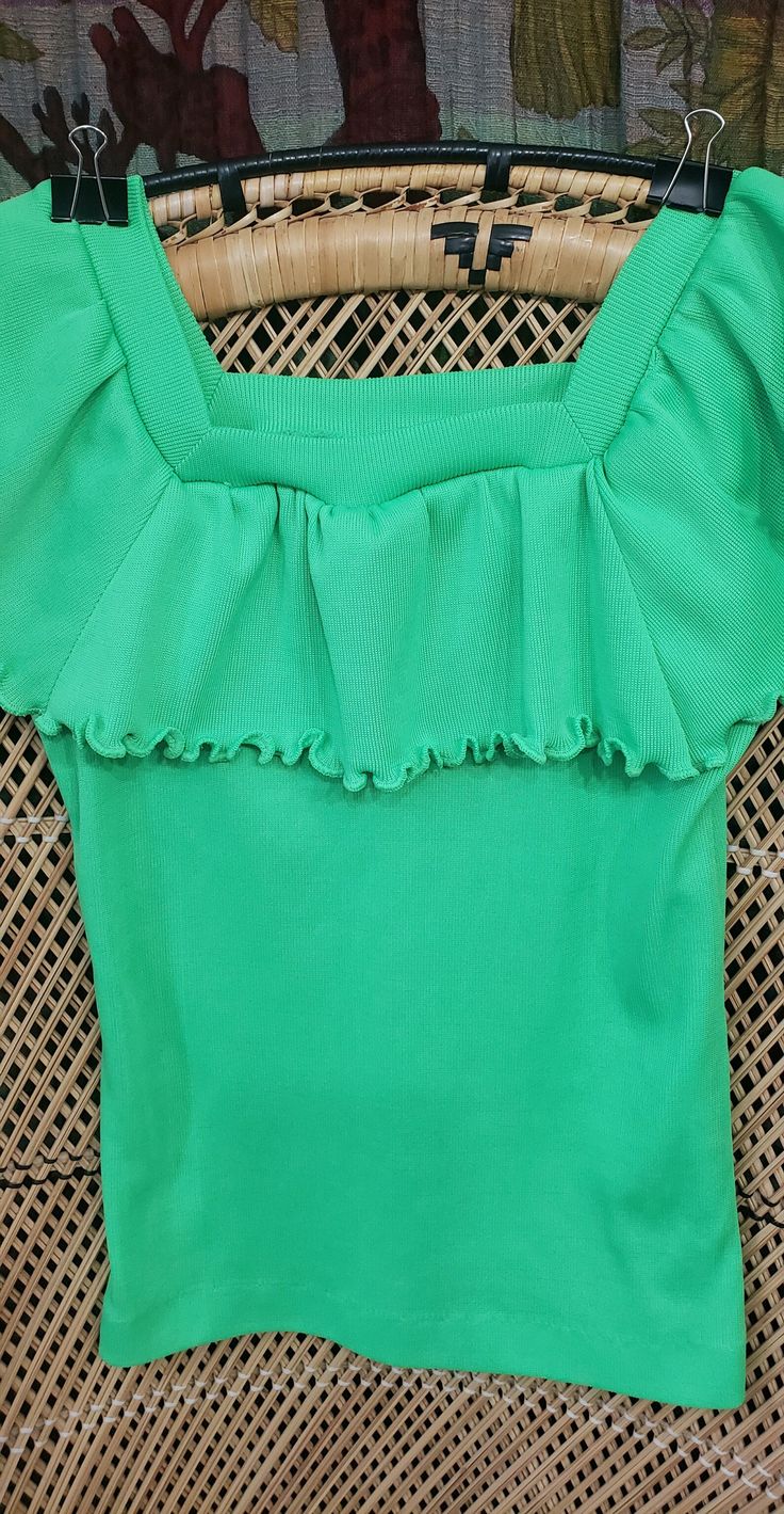 1970s Lime Ruffle Tank Top MED - Etsy Green Stretch Top With Ruffles, Green Ruffled Tops For Summer, Green Sleeveless Top With Ruffles, Casual Green Ruffled Tank Top, Vintage Green Tops With Ruffles, Green Ruffled Tank Top For Summer, Green Ruffled Tank Top For Spring, Agatha Christie Books, Top Med