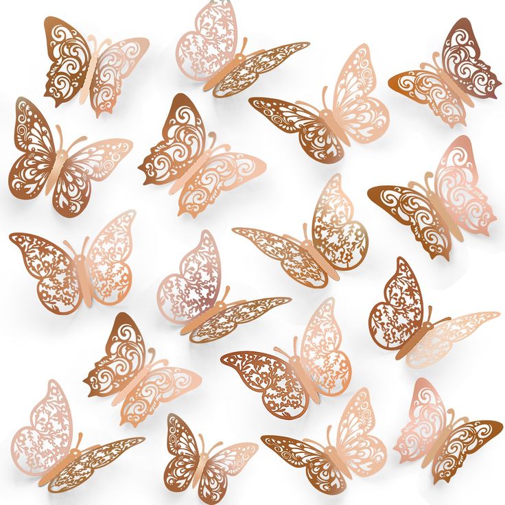 PRICES MAY VARY. What You Will Receive - You will get 72 pcs butterfly wall stickers. 24 pcs pattern 1, 24 pcs pattern 2 and 24 pcs pattern 3. Each pattern has 3 sizes (3.2", 4", 5"). Come with double-sided glue dots. Shiny Gorgeous Hollow Carved Design - The butterfly decor is made of shiny paper material, which makes the butterfly wall decals look very beautiful and elegant. You can fold the butterfly wings to create a 3D effect and the shape you want. Widely Used Decorations – These butterfli Butterfly Birthday Decorations, Butterfly Cake Decorations, 3d Butterfly Wall Decor, Butterfly Party Decorations, Rose Gold Butterfly, Butterfly Birthday Party, Butterfly Wall Decals, 3d Butterfly Wall Stickers, Butterfly Wall Decor