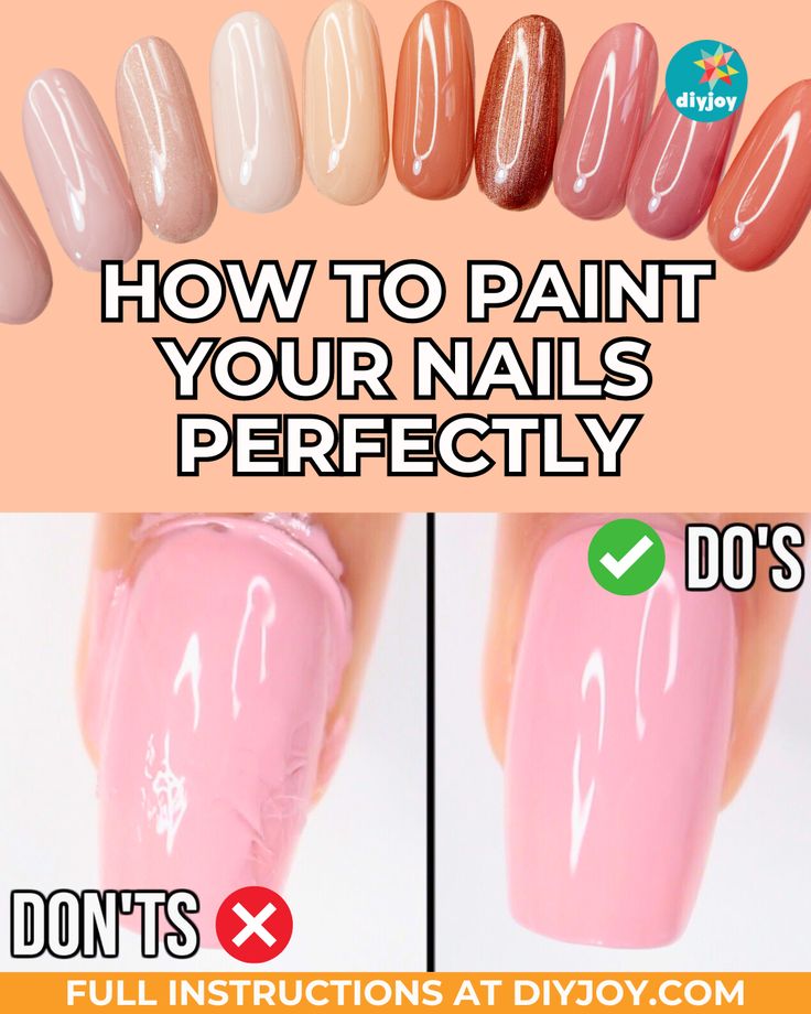 Do you want to know how to properly paint your nails ? Learn the dos and don'ts when painting nails with this step-by-step tutorial. Tips On Painting Nails, Painting Nails At Home Ideas, How To Properly Paint Your Nails, How To Paint Your Nails With Your Non Dominant Hand, Ways To Paint Your Nails, Easy Way To Paint Nails, Do Own Nails, How To Do Manicure At Home Step By Step, Paint My Own Nails