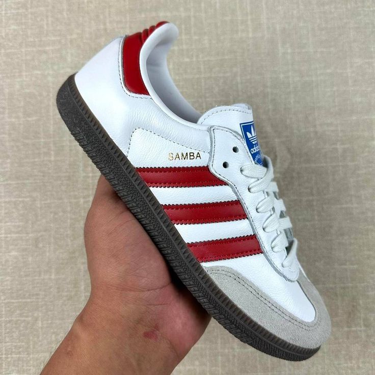 Adidas Samba Og "Red" Men 5 Available (Women 6 ). Brand New In Box 100% Authentic. Fast Shipping All Sales Final Adidas Samba Red Outfit, Red Adidas Samba, Red Sambas Adidas, Red Sambas Adidas Outfit, White And Red Shoes, Red Sambas, White And Red Sneakers, White Adidas Samba, Red Samba